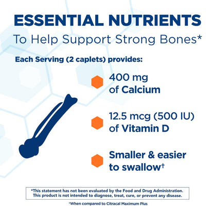 Citracal Petites- Calcium Citrate with Vitamin D3, Bone Health Support, Calcium Supplement for Ages 12+, 375 Count (Packaging May Vary) - PrimeBioHealth - canada supplements