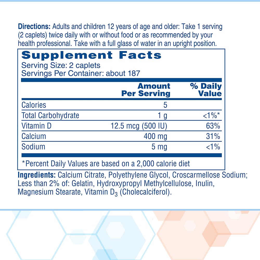 Citracal Petites- Calcium Citrate with Vitamin D3, Bone Health Support, Calcium Supplement for Ages 12+, 375 Count (Packaging May Vary) - PrimeBioHealth - canada supplements