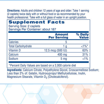Citracal Petites- Calcium Citrate with Vitamin D3, Bone Health Support, Calcium Supplement for Ages 12+, 375 Count (Packaging May Vary) - PrimeBioHealth - canada supplements