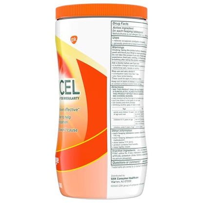 CITRUCEL Fiber Powder for Occasional Constipation Relief, Methylcellulose Fiber Powder, Orange Flavor - 30 Ounces - PrimeBioHealth - canada supplements
