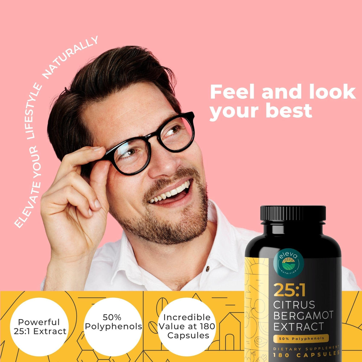 Citrus Bergamot Extract 1000mg Capsules — Natural 25:1 Citrus Bergamot Supplement with 50% Polyphenols Extract and Black Pepper - PrimeBioHealth - canada supplements