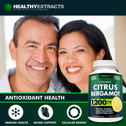 Citrus Bergamot Supplement – 150:1 Extract, 1200mg per Serving, 70% Polyphenols, Italian Sourced, 60 Count, 1 Month Supply, Made in the USA - PrimeBioHealth - canada supplements