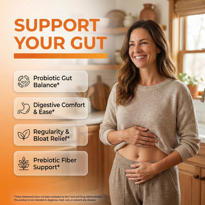 Clean Nutra Prebiotic Postbiotic Digestive Enzymes Gummies with Chicory Root, Boswellia Serrata, Turmeric, and Akkermansia | Pre+Post Probiotics Supplement - PrimeBioHealth - canada supplements
