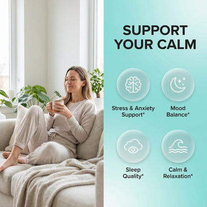 Clean Nutraceuticals GABA 750mg 5 HTP 200mg L Tryptophan 500mg L Theanine 200mg Ashwagandha SAM-e L-Glycine - Mood Support Vitamins for Women and Men with L-Tyrosine 5-HTP - PrimeBioHealth - canada supplements