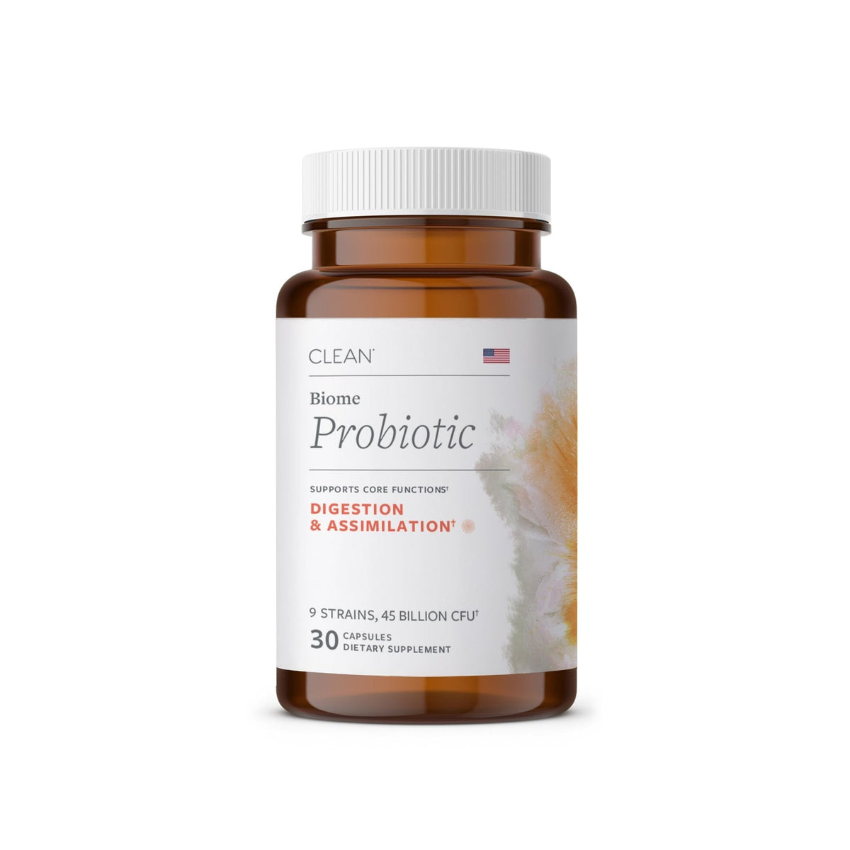 Clean Program Daily Probiotic | 45 Billion CFU, 9 Strains with Saccharomyces Boulardii | Gut Health, De-Bloat & Immune Support - PrimeBioHealth - canada supplements