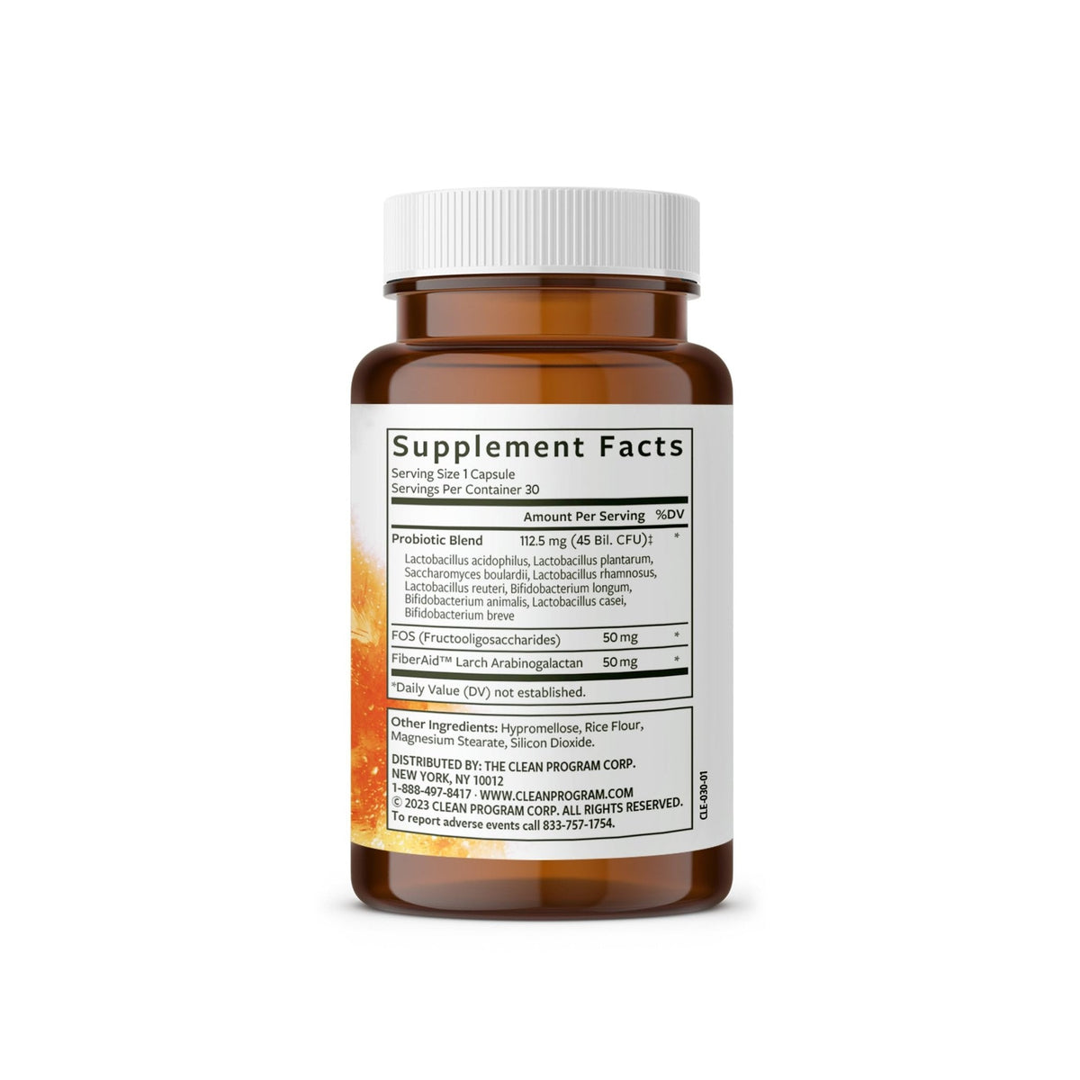 Clean Program Daily Probiotic | 45 Billion CFU, 9 Strains with Saccharomyces Boulardii | Gut Health, De-Bloat & Immune Support - PrimeBioHealth - canada supplements