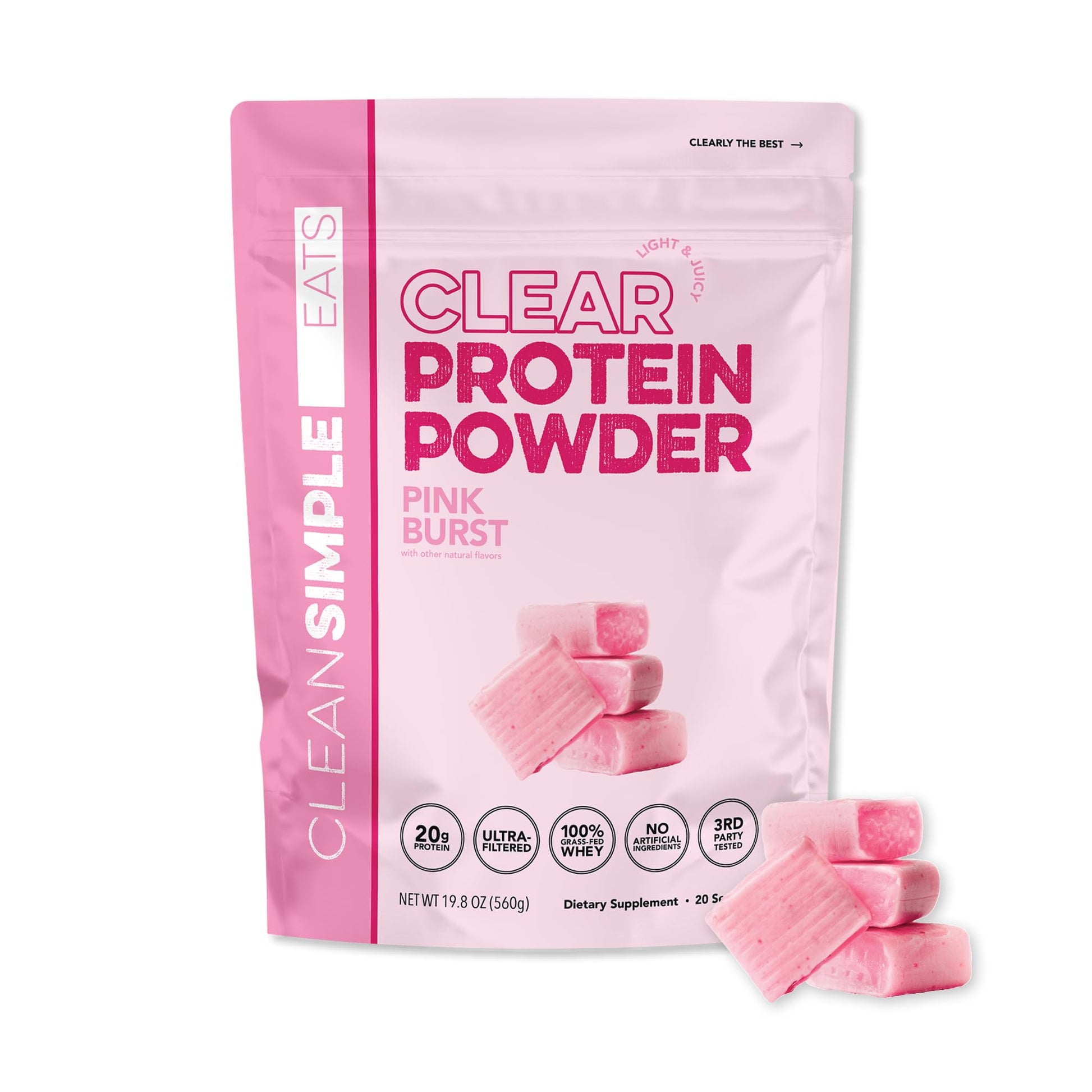 Clean Simple Eats Clear Protein Drinks, 20G Grass Fed Whey Protein Isolate, Ultra Filtered, Light & Refreshing Beverage, Low Lactose, No Artificial Ingredients, - PrimeBioHealth - canada supplements