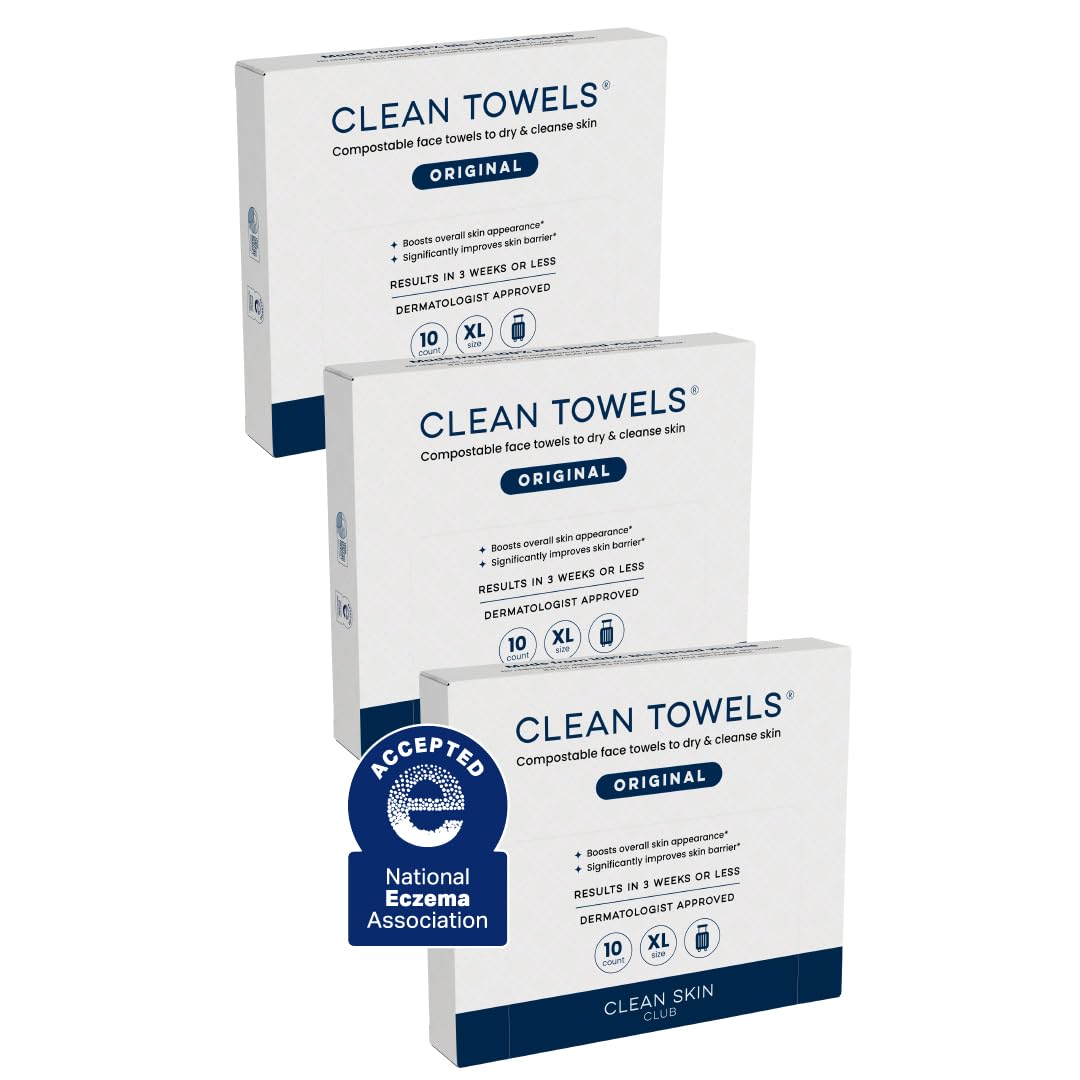 Clean Skin Club Clean Towels XL®, Travel Pack 100% USDA Biobased Disposable Face Towel - PrimeBioHealth - canada supplements