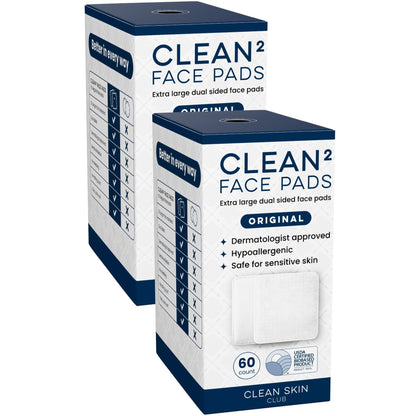 Clean Skin Club Clean² Pads 2.0 [NEW & Improved Edges] Guaranteed Not to Shed & Tear, Unique Triple Layers, Textured Side & Ultra Soft Side - PrimeBioHealth - canada supplements