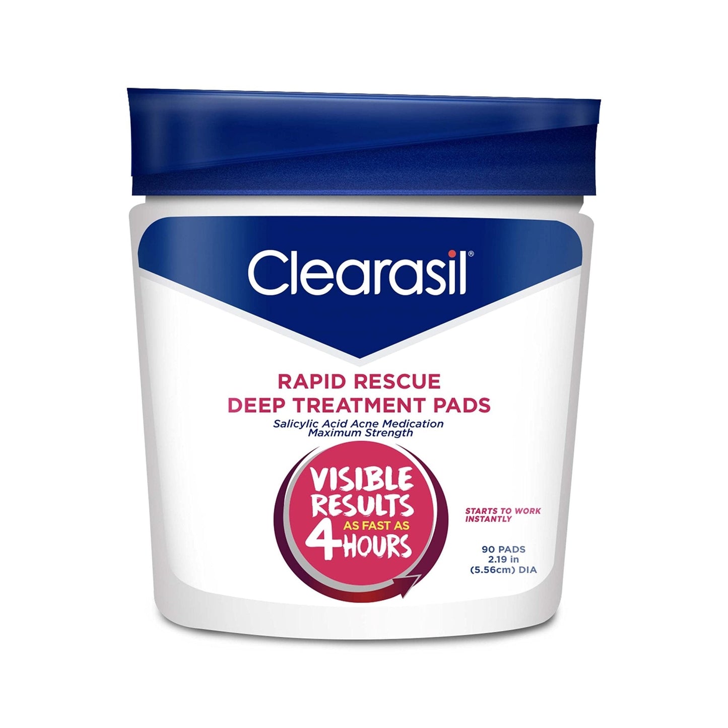 Clearasil Rapid Rescue Deep Treatment Acne Face Pads, Maximum Strenght with 2% Salicylic Acid Acne - PrimeBioHealth - canada supplements