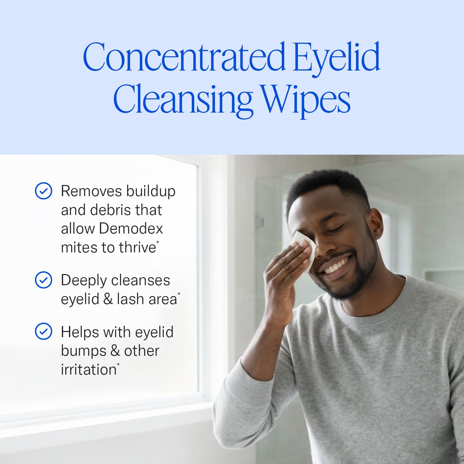 Cliradex Towelettes - Natural Face, Eyelash & Eyelid Cleanser - Wipes for Demodex, Blepharitis, Mgd and Red Irritated Eye Lid - PrimeBioHealth - canada supplements