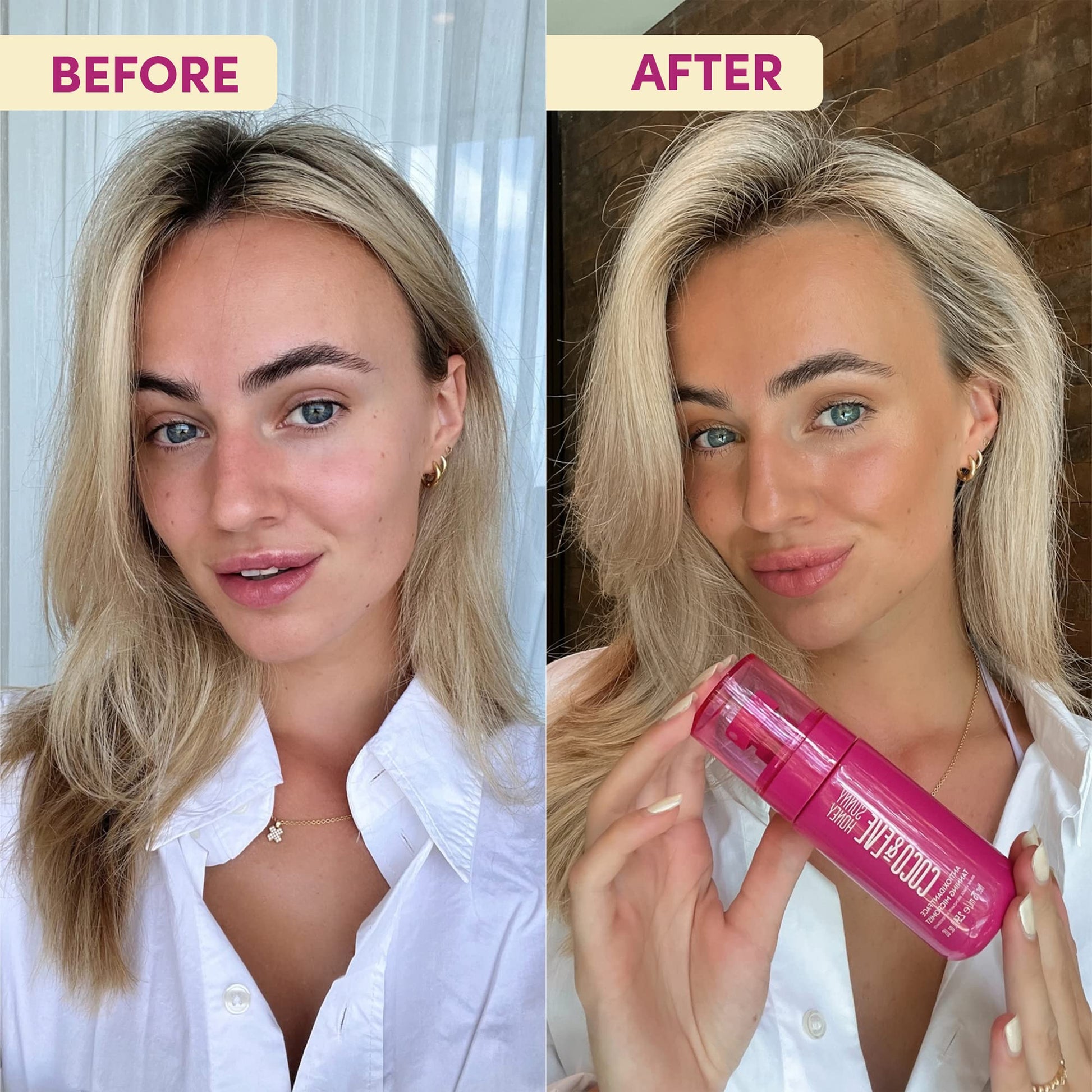 Coco & Eve Face Tanning Micromist – Sunless Facial Self Tanner Ultra Fine Mist for Face, - PrimeBioHealth - canada supplements