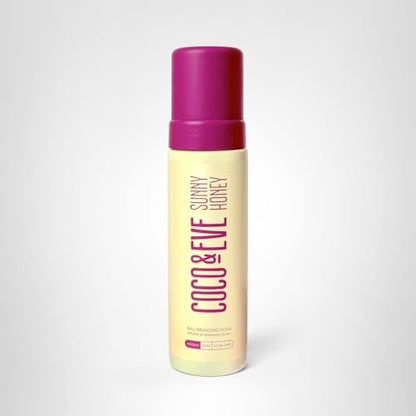 Coco & Eve Sunny Honey Self Tanner Foam - (Medium) Fast Drying, Streak-Free Sunless Tanning Mousse, Tropically Scented Lightweight Natural Looking Tan - PrimeBioHealth - canada supplements