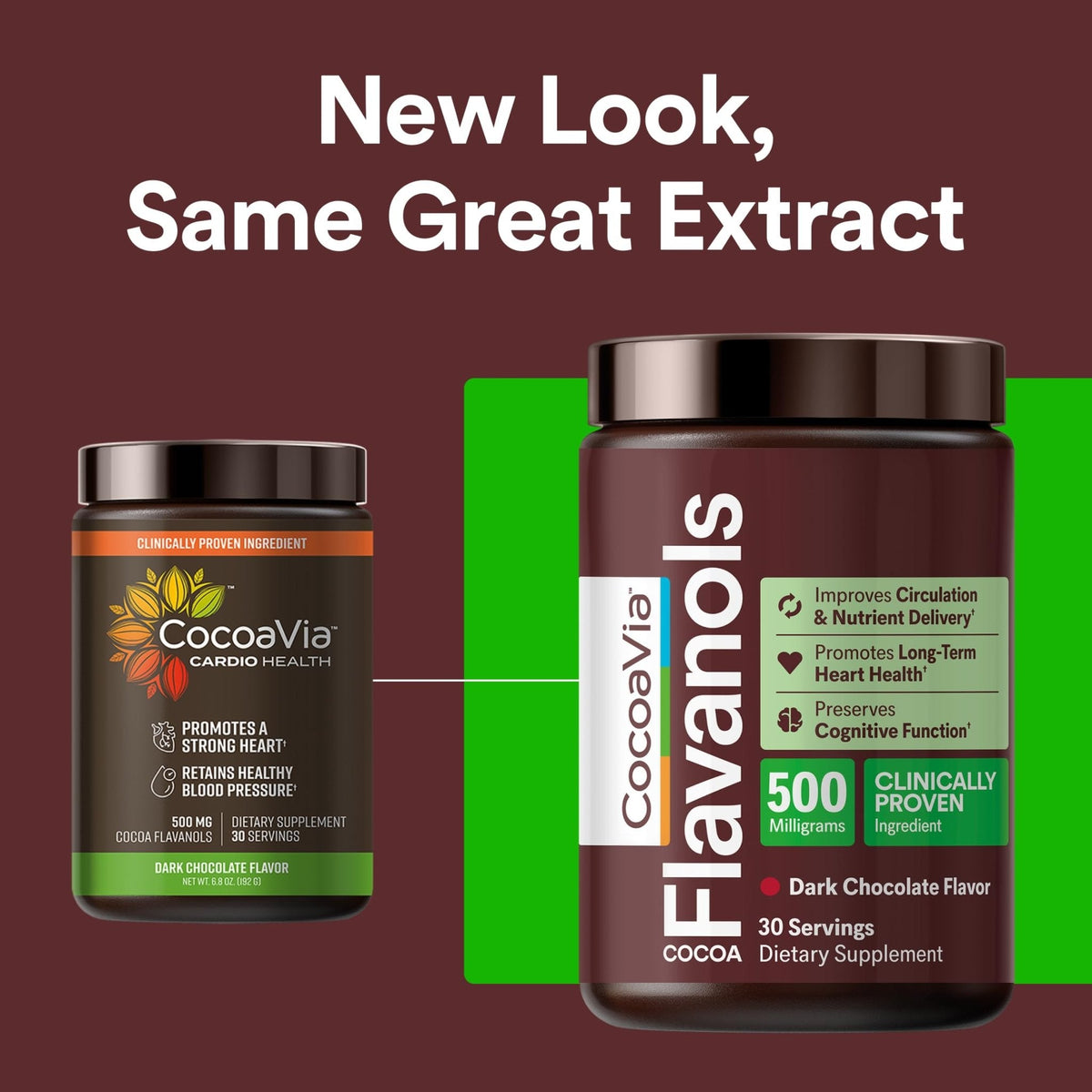 CocoaVia Cocoa Flavanols 500mg – Heart and Brain Support, High Flavanol Cocoa Extract, Boosts Nitric Oxide, Blood Circulation and Memory, Preworkout, Vegan - PrimeBioHealth - canada supplements