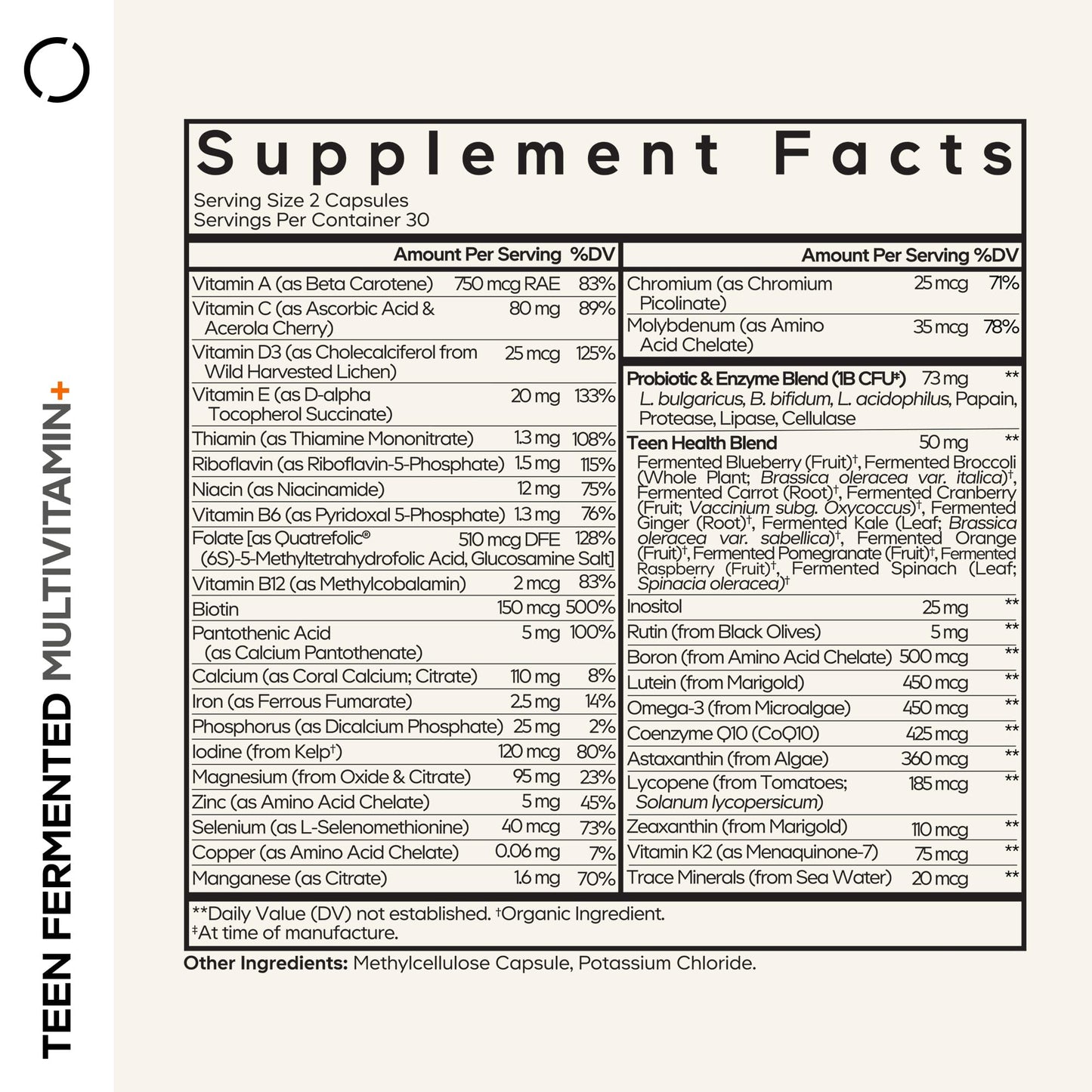 Codeage Teen Multivitamin Supplement – Daily Vitamins and Minerals for Teen Boys and Girls – Organic Whole Food Formula - PrimeBioHealth - canada supplements
