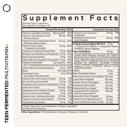 Codeage Teen Multivitamin Supplement – Daily Vitamins and Minerals for Teen Boys and Girls – Organic Whole Food Formula - PrimeBioHealth - canada supplements