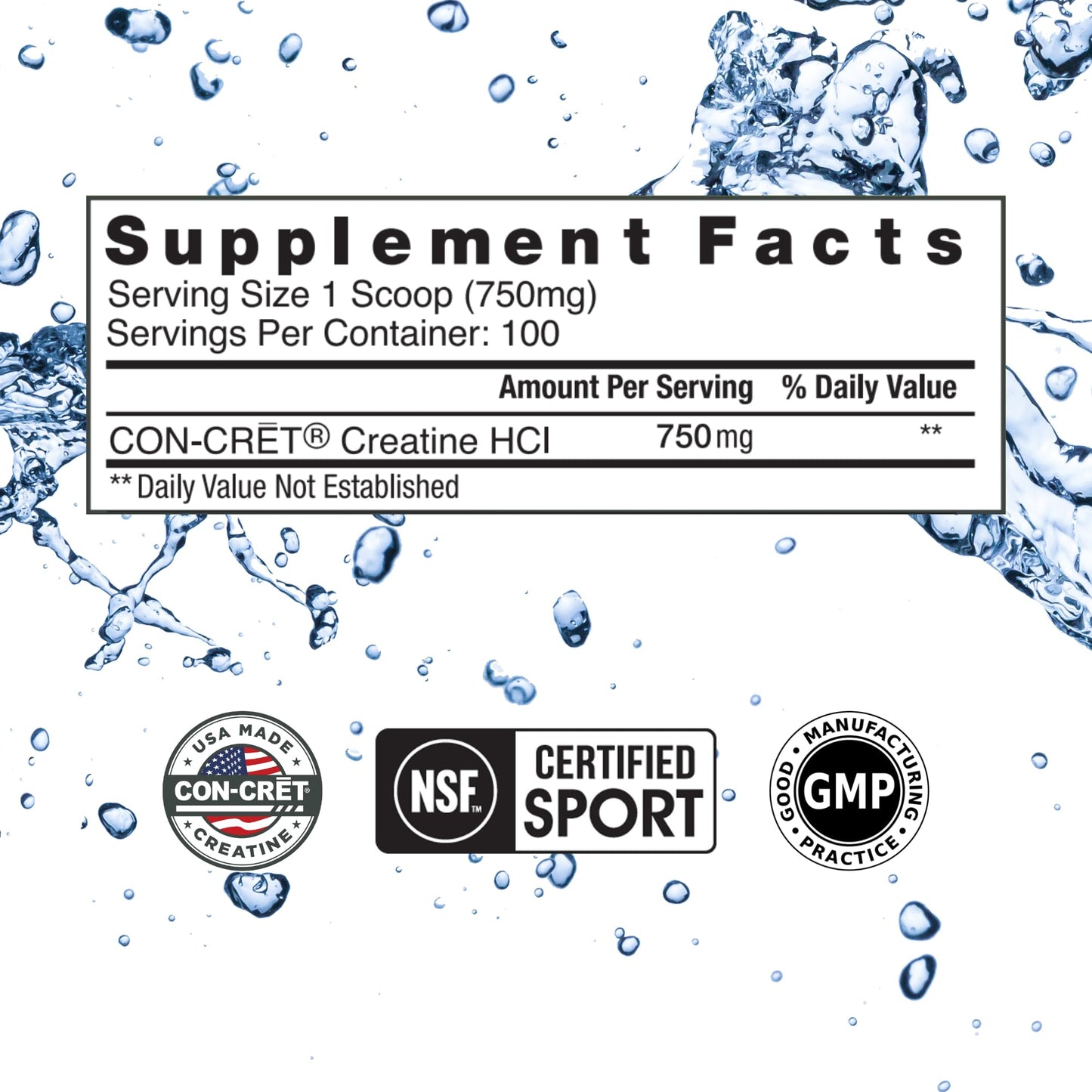 CON-CRET Creatine HCl Powder | Muscle, Cognitive, Cellular Energy Support | No Bloating or Cramps - PrimeBioHealth - canada supplements