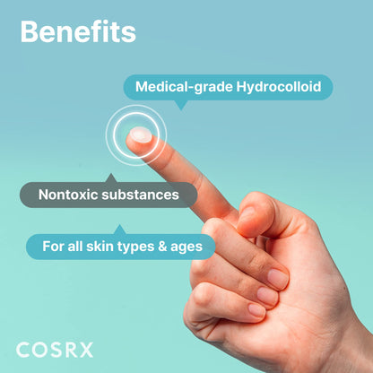 COSRX Acne Pimple Patch (96) Absorbing Hydrocolloid Original 3 Size Patches for Blemishes and Zits Cover - PrimeBioHealth - canada supplements