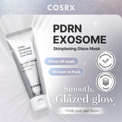 COSRX PDRN EXOSOME Glaze Wrapping Mask with SALMON DNA PDRN, Easy Peel-Off Overnight Mask for Glass Skin, Firmness - PrimeBioHealth - canada supplements