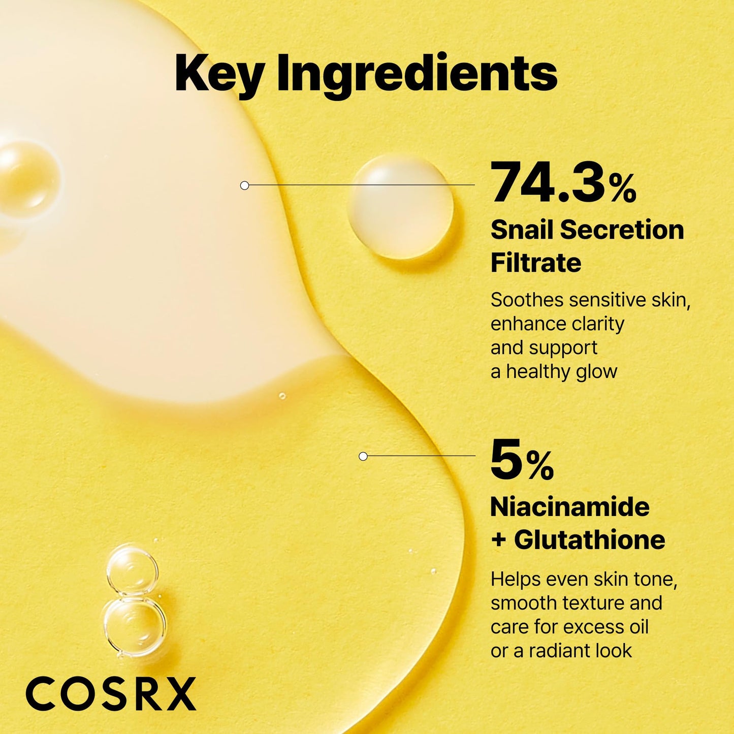 COSRX Snail Mucin 74% + Niacinamide 5% Dual Essence, Anti Aging Face Serum for Dull Skin, Sensitive Skin, Korean Skin Care, 2.70 fl.oz / 80ml - PrimeBioHealth - canada supplements