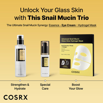 COSRX Snail Mucin Peptide Under Eye Cream, 0.84 fl oz, 73.7% Snail Mucin and Niacinamide, Eye Care - PrimeBioHealth - canada supplements