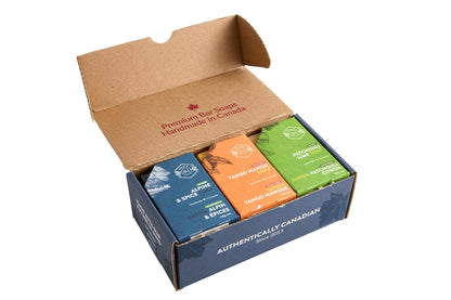 Crate 61 Organics, Handmade in Canada, Plant Based Cold Process Natural Bar Soap, With Premium Essential Oils, Dry Skin, Pack of 6 (For Him) - PrimeBioHealth - canada supplements