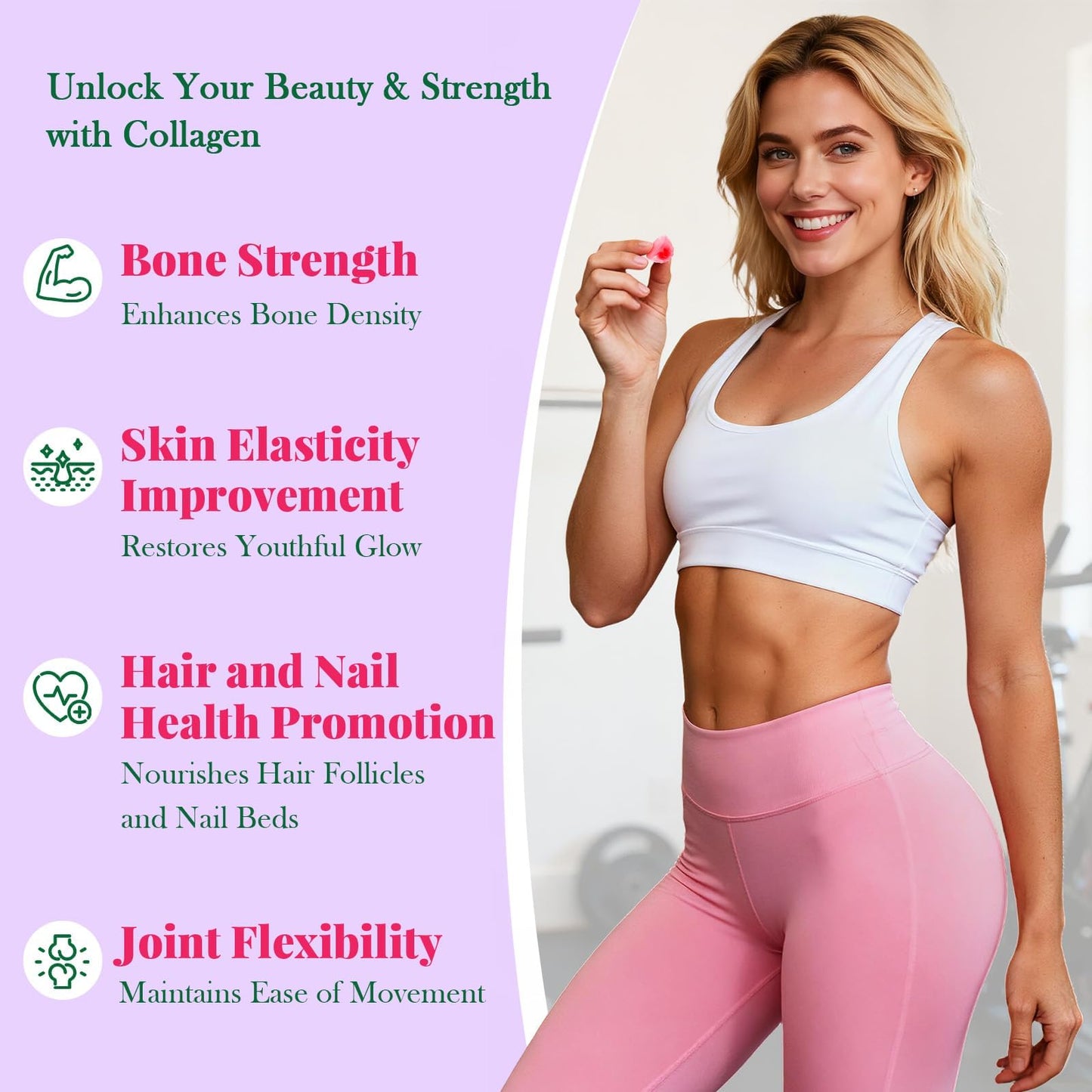 Creatine for Women, Creatine Monohydrate Gummies with Collagen, Vitamin D3 & Calcium for Muscles, Booty & Energy, Flavored Sugar Free Creatine Gummies Post - PrimeBioHealth - canada supplements