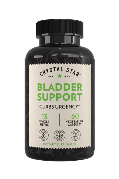 Crystal Star Bladder Support (60 Capsules) – Herbal Supplement for Healthy Bladder Function - Cranberry, Dandelion & Fenugreek - Helps Overactive Bladder and Incontinence - Non-GMO - PrimeBioHealth - canada supplements