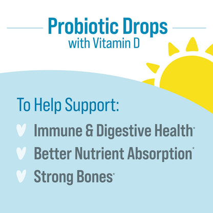 Culturelle Baby Probiotic Drops + Vitamin D, Immune & Digestive Health Support for Babies, Infants & Newborns 0-12 Months - PrimeBioHealth - canada supplements