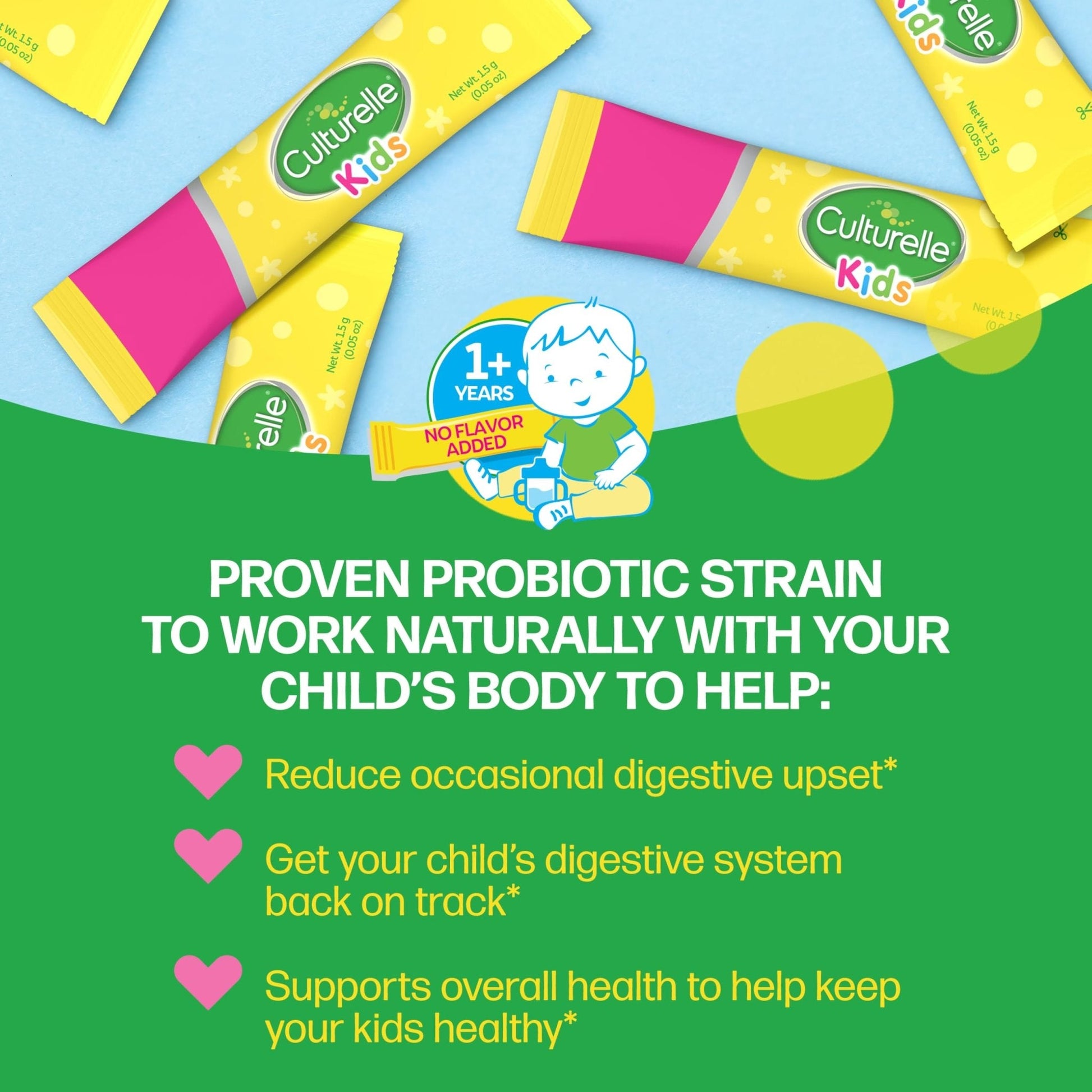 Culturelle Kids Daily Probiotic Packets for Kids, (Ages 3+) - 50 Count – From the 1 Pediatrician-Recommended Brand – Flavorless Daily Probiotics - PrimeBioHealth - canada supplements