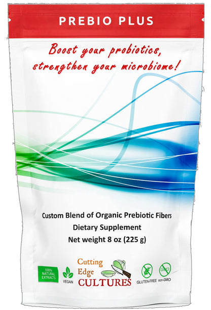Cutting Edge Cultures Prebio Plus Prebiotic Fiber Powder Best Custom Blend of Organic Prebiotic Fibers Dietary Supplement 8 oz - PrimeBioHealth - canada supplements