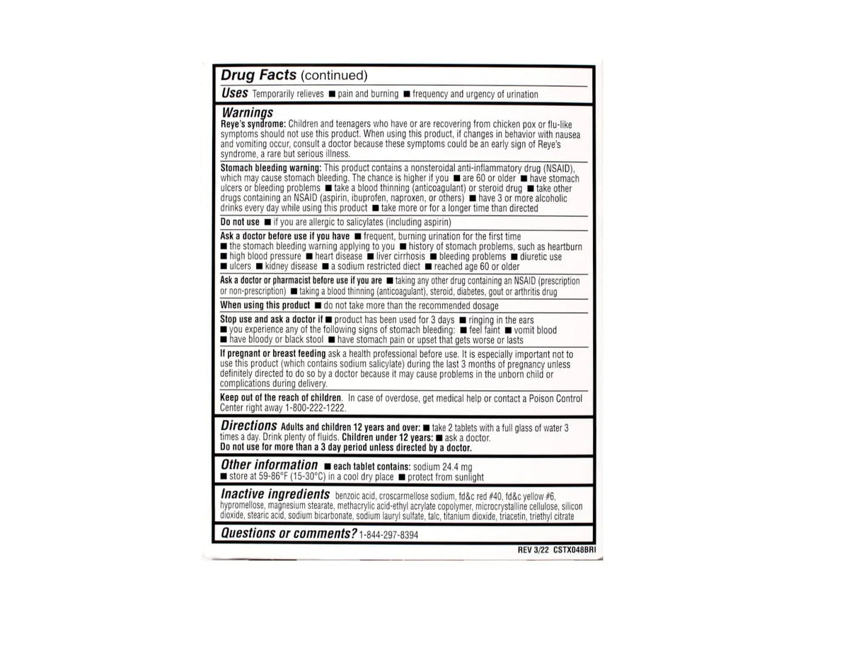 Cystex Plus Urinary Pain Relief Tablets 40 ea (Packs of 2) - PrimeBioHealth - canada supplements