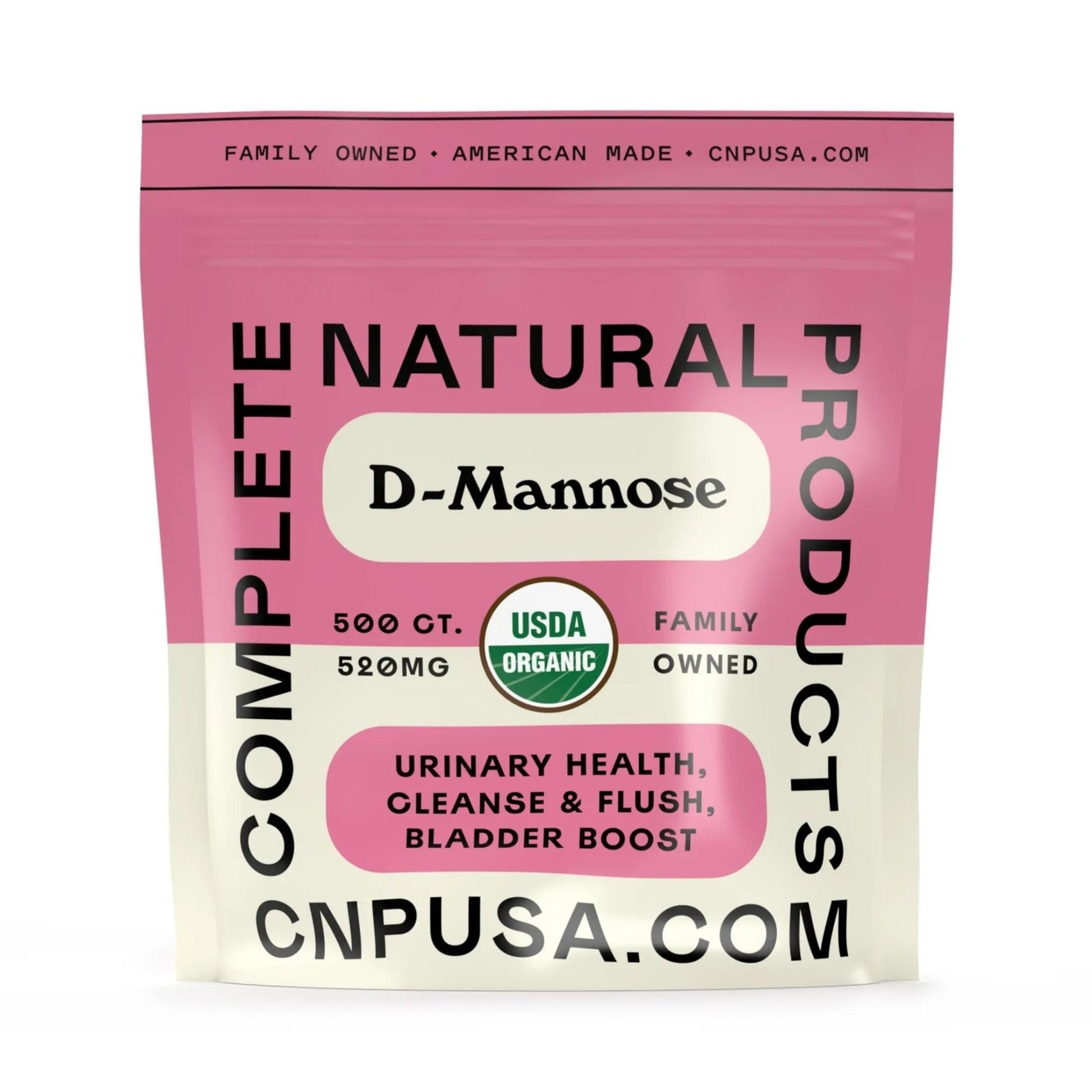 D Mannose 520mg Capsules - Organic D Mannose Supplement for UT Support, Urinary Tract Bladder Health Pills, Plant Based Formula, Vegan Non GMO, No Fillers, 500 Capsule Count Made USA Certified Kosher - PrimeBioHealth - canada supplements