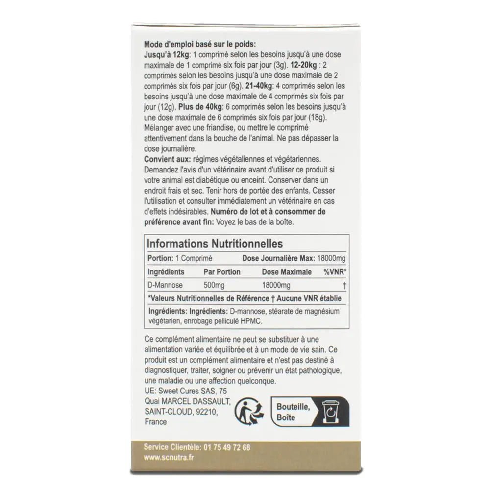 D-Mannose Pet Tablets for Cats & Dogs by SC Nutra - PrimeBioHealth - canada supplements