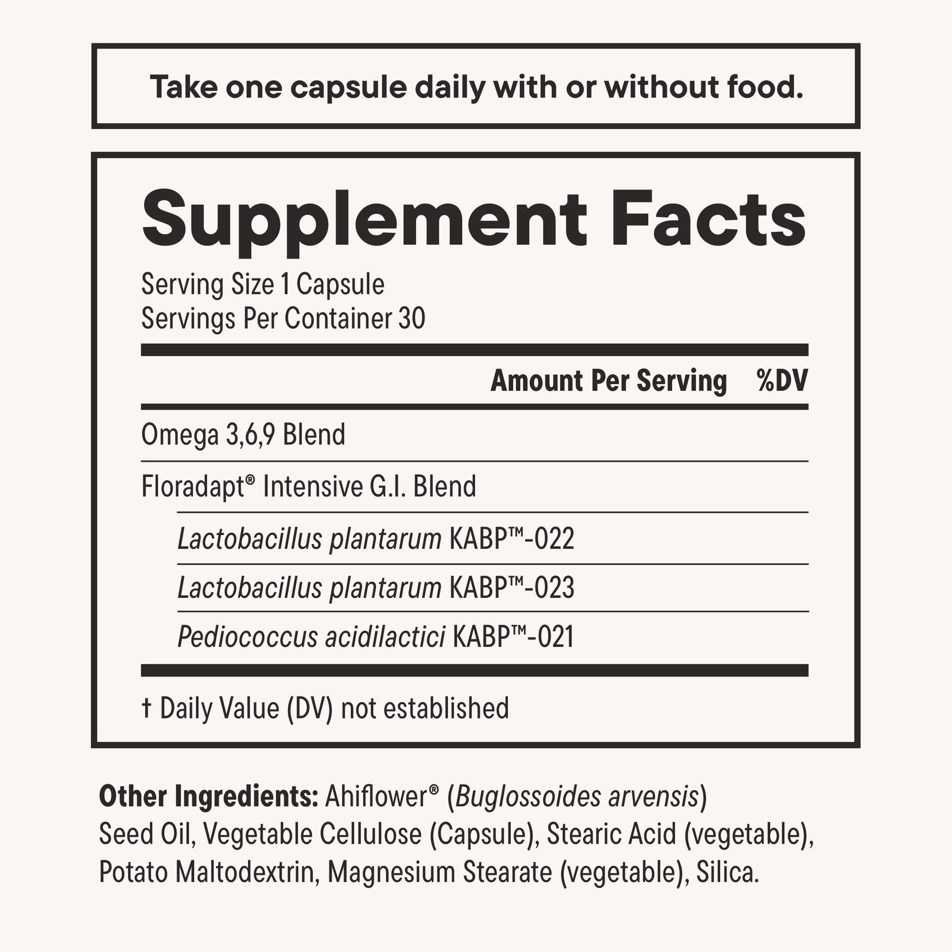 Daily Nouri Digestive Support Probiotics for Women & Men | Bloating & Gas Relief | 3 Clinically Studied Strains + Omega | 30-Day Supply - PrimeBioHealth - canada supplements