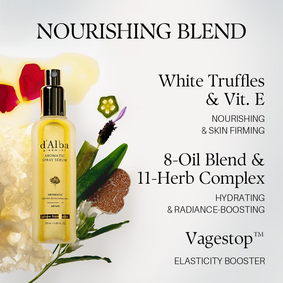 d'alba Piedmont Italian White Truffle First Aromatic Spray Serum, Fragrant VEGAN Glowy Antioxidant Face Mist - PrimeBioHealth - canada supplements