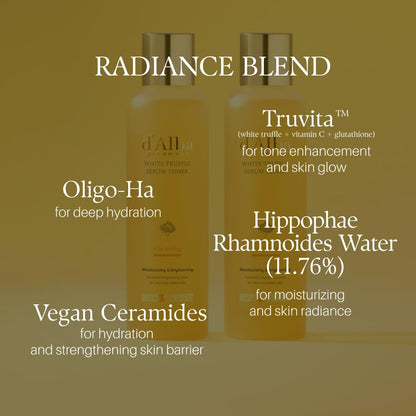 d'alba Piedmont White Truffle Vita Toning Serum Toner, Glass Skin with Double Vitamin Skincare, Face Moisturizer, (6.09 fl. oz) - PrimeBioHealth - canada supplements