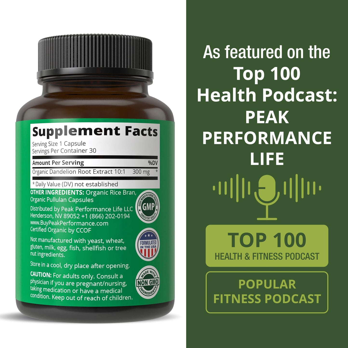 Dandelion Root Extract. USDA Organic Vegan Herbal Liquid Tincture Dandelions Supplement for Women and Men. Leaf Tonic for Immune, Liver, Gut Health. Zero Sugar, Gluten Free Supplements Not Capsules - PrimeBioHealth - canada supplements