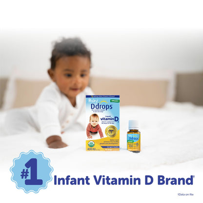 Ddrops Baby 400 IU, Vitamin D, 90 Drops 2.5mL (0.08 Fl. Oz (Pack of 1)) - PrimeBioHealth - canada supplements