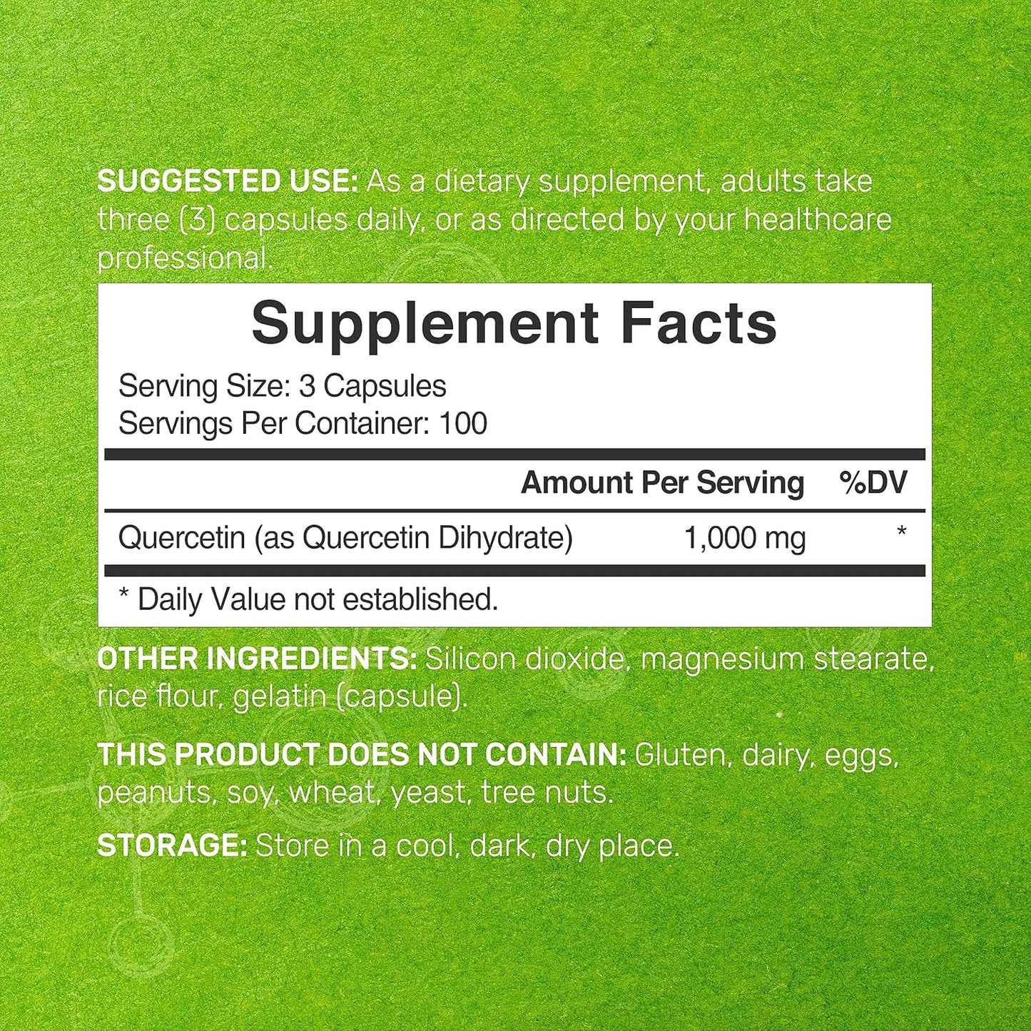 DEAL SUPPLEMENT Quercetin 1,000mg Per Serving, 300 Capsules – Healthy Immune Support Supplements, High Bioavailable Flavonoids, Natural Antioxidant – Non-GMO, Soy Free, No Gluten - PrimeBioHealth - canada supplements
