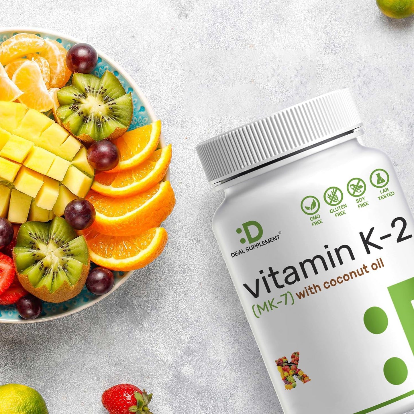 DEAL SUPPLEMENT Vitamin K2 MK-7 200mcg Per Serving, 240 Coconut Oil Softgels | Easily Absorbed Menaquinone-7 Form | Bone, Joint, & Immune Support – Non-GMO - PrimeBioHealth - canada supplements