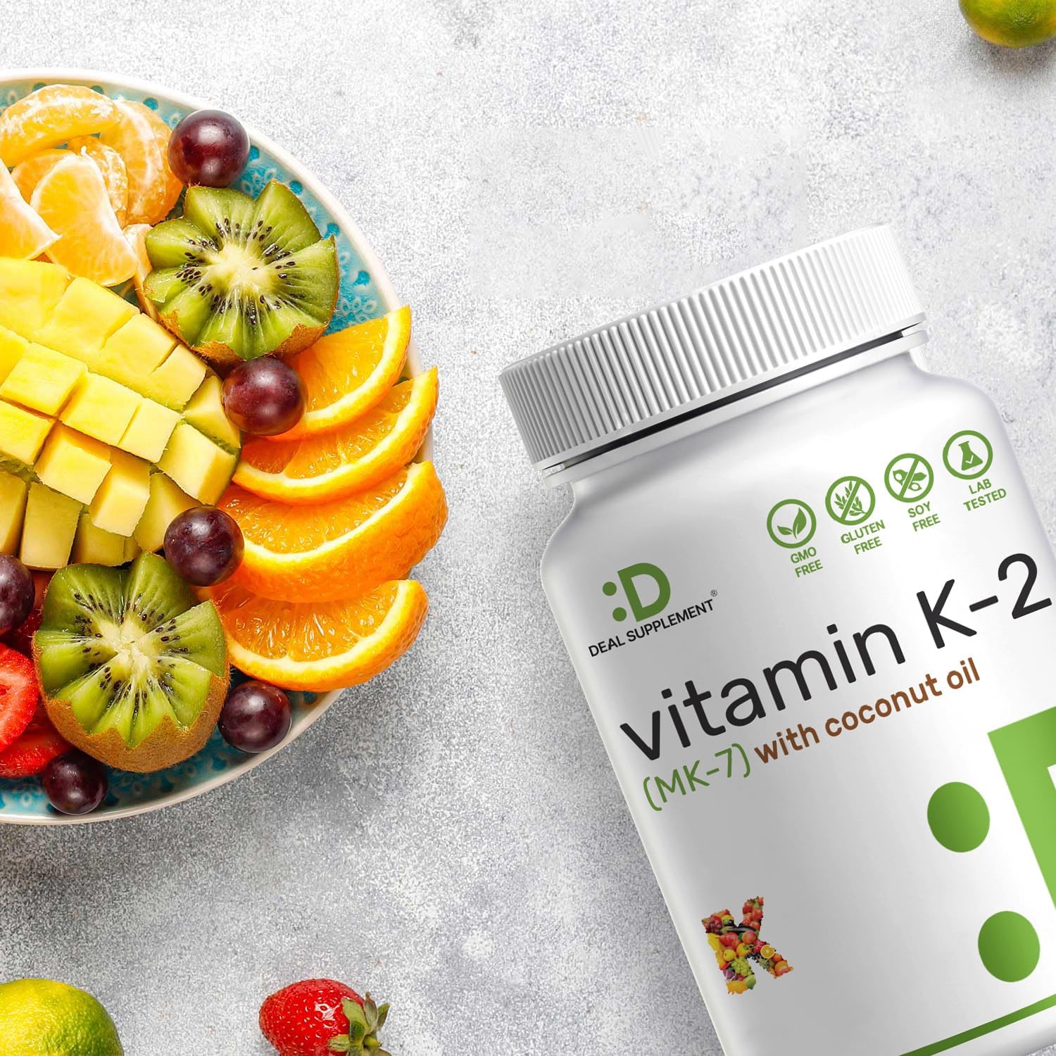 DEAL SUPPLEMENT Vitamin K2 MK-7 200mcg Per Serving, 240 Coconut Oil Softgels | Easily Absorbed Menaquinone-7 Form | Bone, Joint, & Immune Support – Non-GMO - PrimeBioHealth - canada supplements
