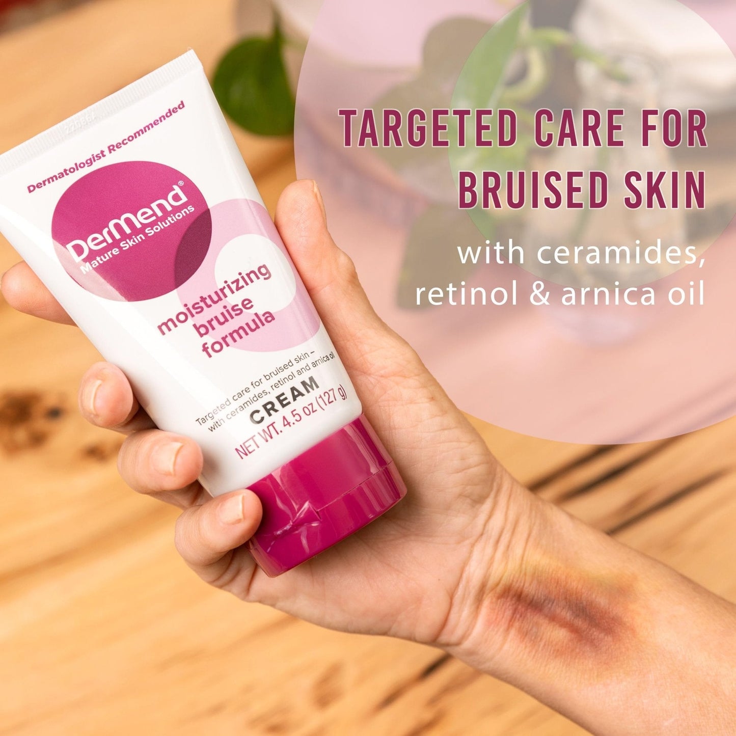 Dermend Arnica Bruise Cream with Vitamin K - Moisturizer for Bruising on Arms, Legs & Hands - 4.5 Oz - PrimeBioHealth - canada supplements