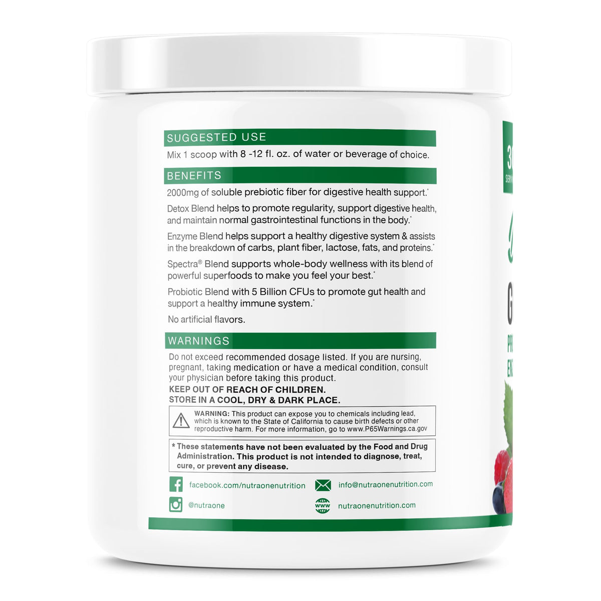 DetoxOne Daily Gut Health Powder* | Supports Normal/Healthy Digestive Function*| Promotes Detoxification*| Boost Energy & Improves Nutrient Absorption* - PrimeBioHealth - canada supplements
