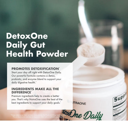 DetoxOne Daily Gut Health Powder* | Supports Normal/Healthy Digestive Function*| Promotes Detoxification*| Boost Energy & Improves Nutrient Absorption* - PrimeBioHealth - canada supplements