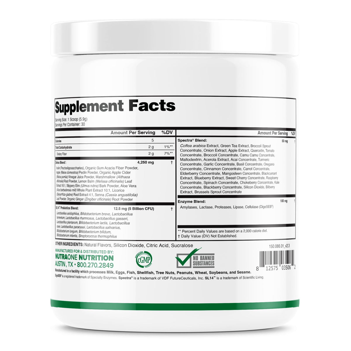 DetoxOne Daily Gut Health Powder* | Supports Normal/Healthy Digestive Function*| Promotes Detoxification*| Boost Energy & Improves Nutrient Absorption* - PrimeBioHealth - canada supplements