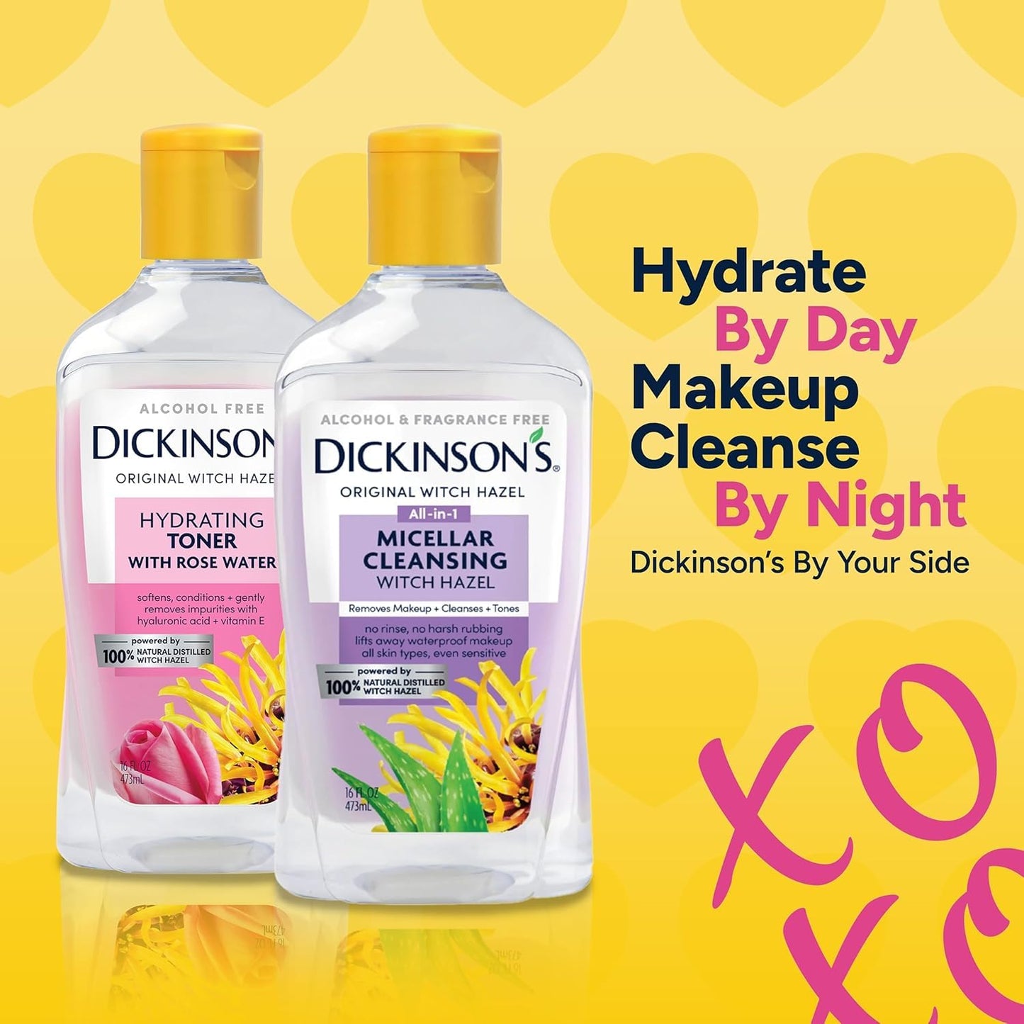 Dickinson's Enhanced Witch Hazel Hydrating Toner with Rosewater, Alcohol Free, 98% Natural Formula, 16 Fl Oz (Pack of 1) - PrimeBioHealth - canada supplements