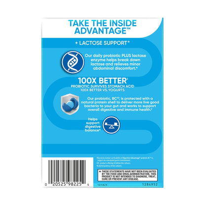 Digestive Advantage Lactose Defense Capsules (96 Count In A Box), Helps Breaks Down Lactose and Defend Against Digestive Upset - PrimeBioHealth - canada supplements