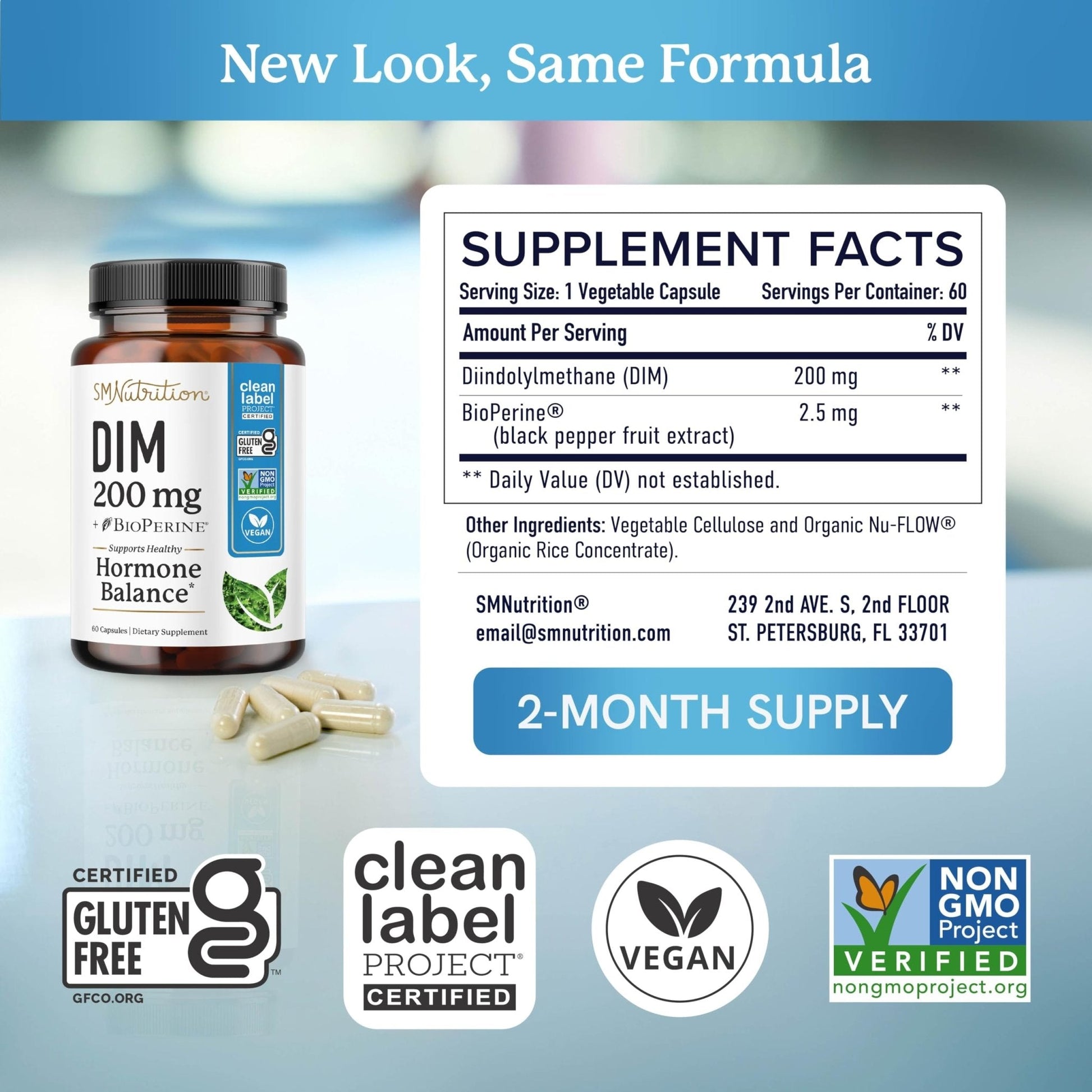 DIM Supplement 200 mg | Estrogen Balance for Women & Men | Hormonal Acne, Hormone Balance, Menopause & Antioxidant Support | Clean Label Project Certified - PrimeBioHealth - canada supplements