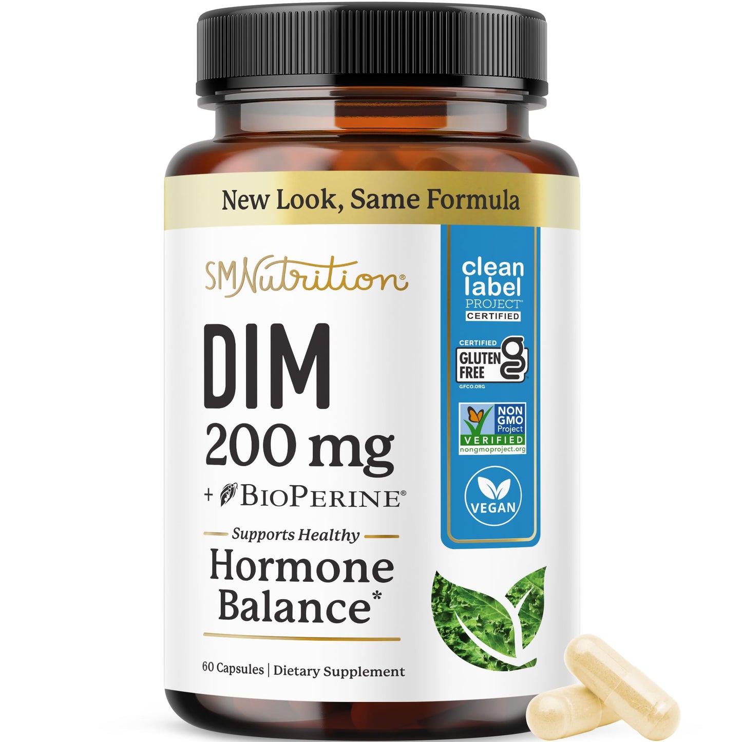 DIM Supplement 200 mg | Estrogen Balance for Women & Men | Hormonal Acne, Hormone Balance, Menopause & Antioxidant Support | Clean Label Project Certified - PrimeBioHealth - canada supplements
